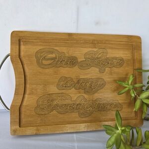Engraved Bamboo Cutting Board